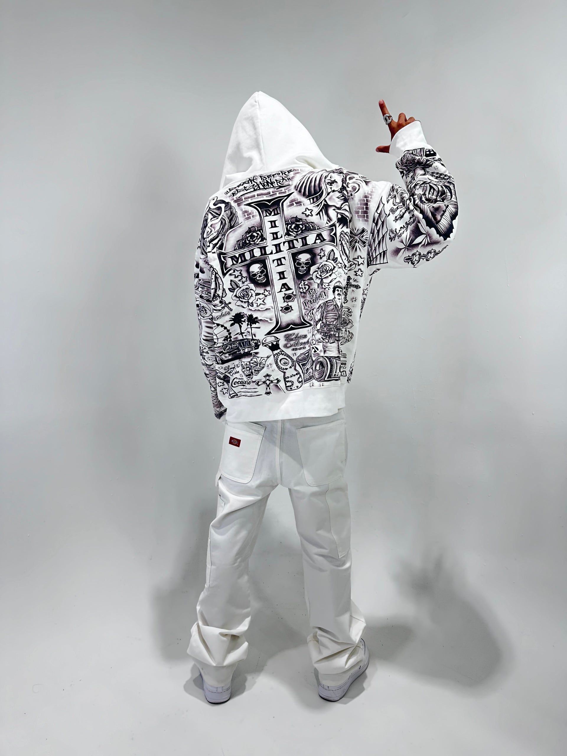 TATTOO HOODIE (WHITE)