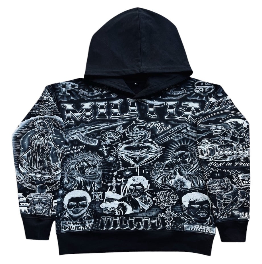 TATTOO HOODIE (BLACK)