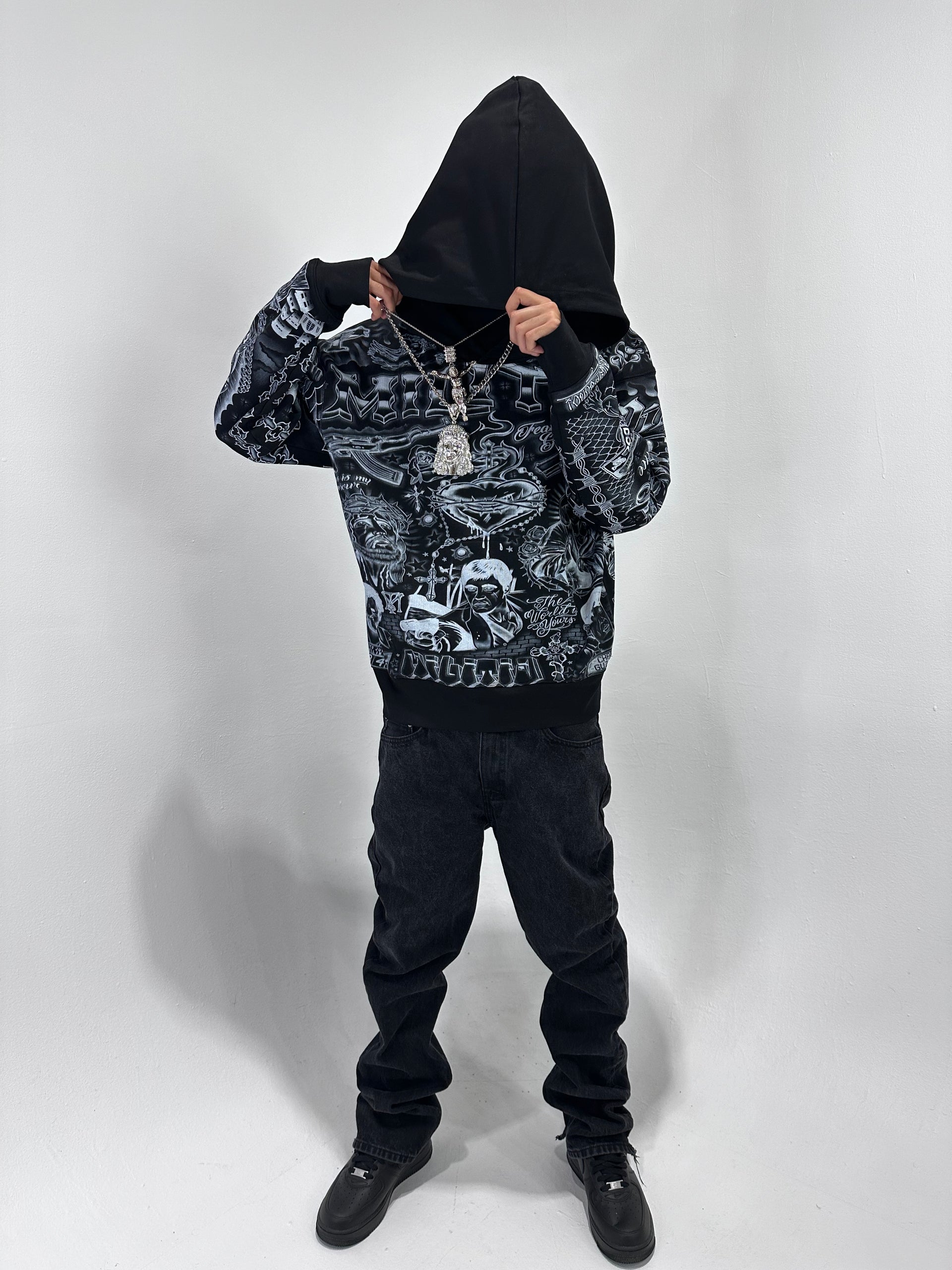 TATTOO HOODIE (BLACK)