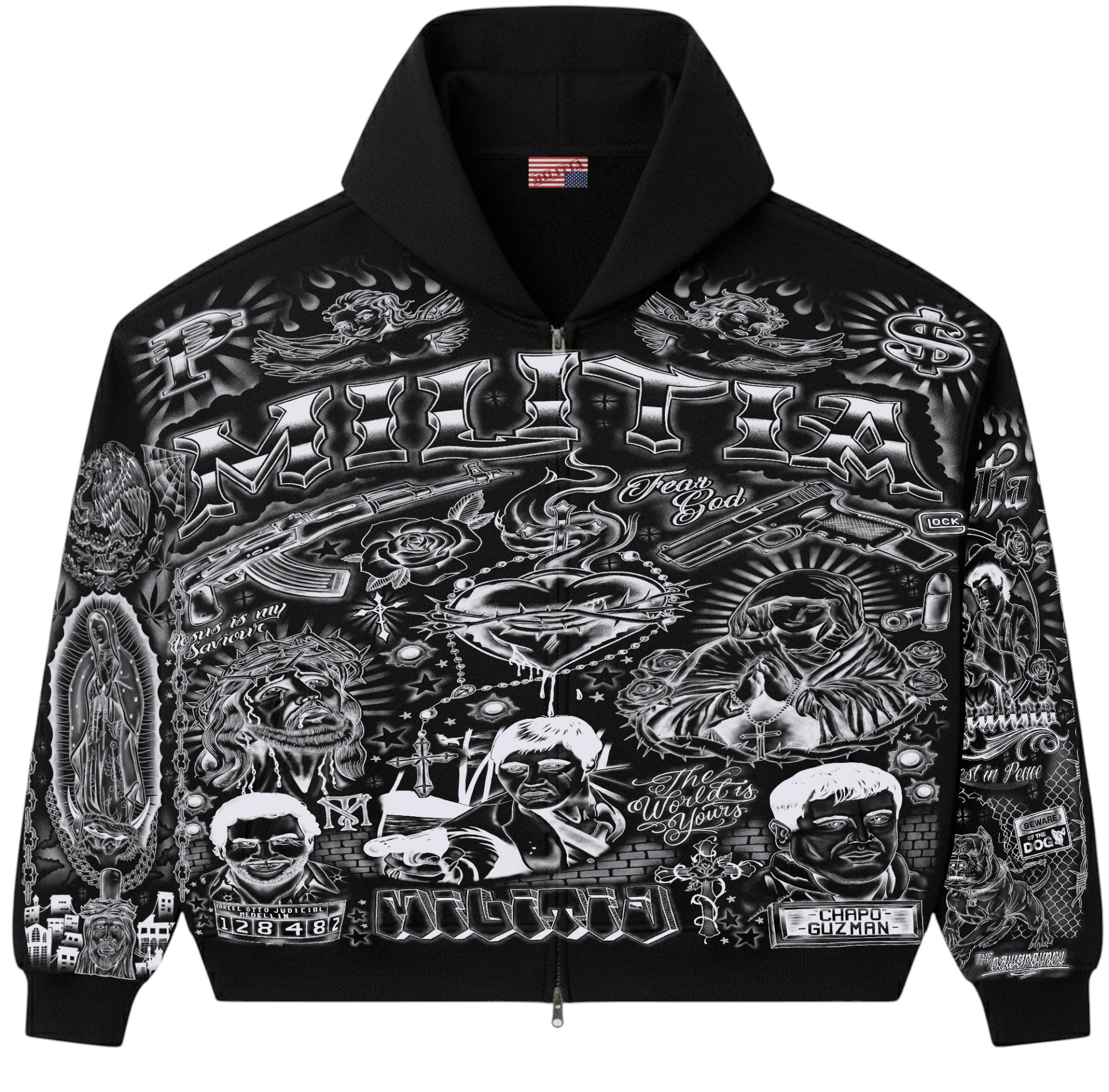 TATTOO HOODIE (BLACK)