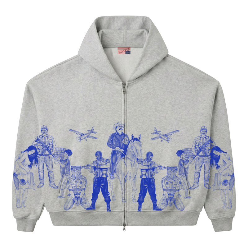 Brick All Over Zip Up (Grey)